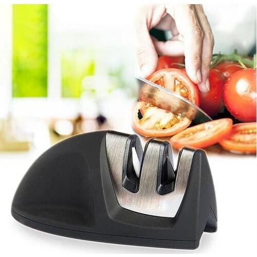 Knife Sharpener 2 Stages Knife Sharpening stone Grindstone Whetstone Grinder Household Diamond And Ceramic Stages Anti-slip Base