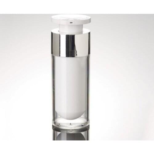 Hot 30ml lock head acrylic airless vacuum pump lotion bottle plastic foundation Cosmetic Container LX7247