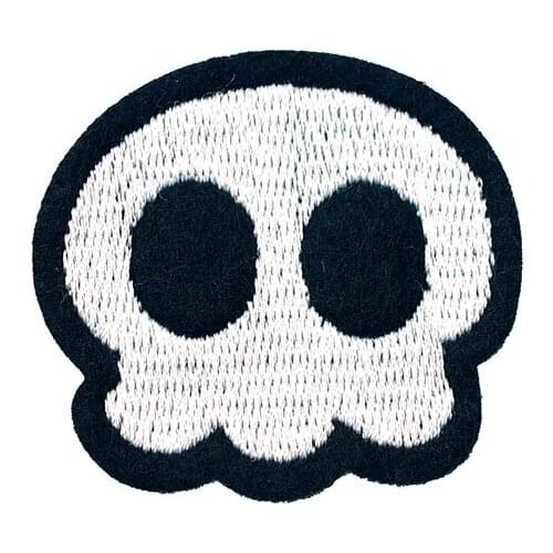 Skeleton (Size:4.0X4.2cm) Embroidered Patch Iron on Sewing Applique Cute Fabric Clothes Shoes Bags DIY Decoration