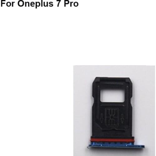 2PCS For Oneplus 7 Pro New Tested Sim Card Holder Tray Card Slot For One plus 7 Pro Sim Card Holder Replacement Parts 1+7 pro