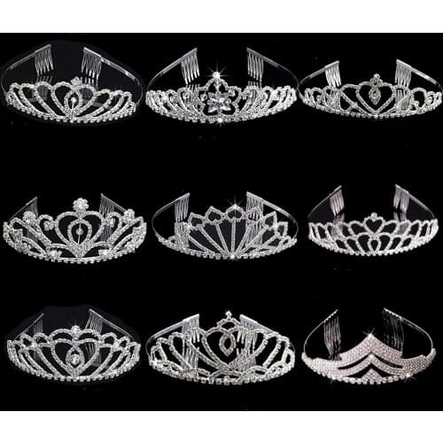 Princess Bridal Crystal Tiaras & Crowns Headband Combs Women Girls Pageant Prom Wedding Party Accessiories Fashion Hair Jewelry