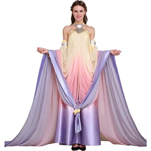 Star Cosplay Revenge of the Sith Padme Amidala Lake Dress Padme Amidala Dress Costume Adult Halloween Costume Cosplay