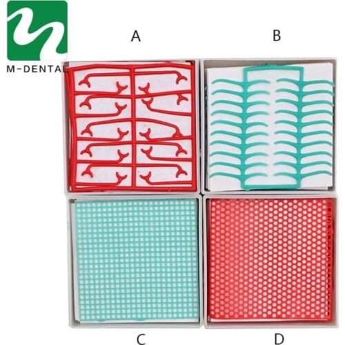 1 Box Dental Lab Material Dental Wax Mesh Wax Net Round Hole Square Grid Clasp Shape Wax Sheet For Cast Metal Partial Design