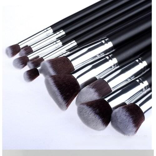 10 Pcs Makeup Brush Suits Contour Powder Eyeshadow Highlight Concealer Eyebrow Lips Eyeliner Make Up Tool Sets Wooden Handle