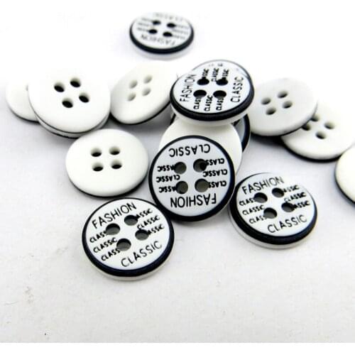 100PCS Fashion Sweater Laser Word Buttons 12.7MM Decoration Coat Boots Sewing Clothes Accessory Shirt Letter Button R-366Y