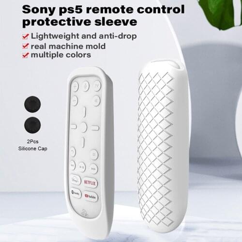 2PCS For PS5 Remote Control Silicone Protective Case Cover Anti-fail Sweat-proof Protective Cover Remote Control Case