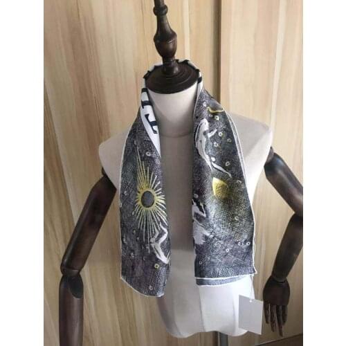 2021 new arrival spring summer classic sun 100% pure silk scarf twill hand made roll 90*90 cm shawl wrap for women lady gift