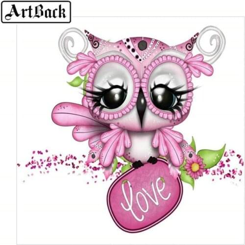5D Diamond Painting Cartoon Owl Love Square Drill Diamond Embroidery 3D Rhinestone Mosaic Home Decor Art Gift