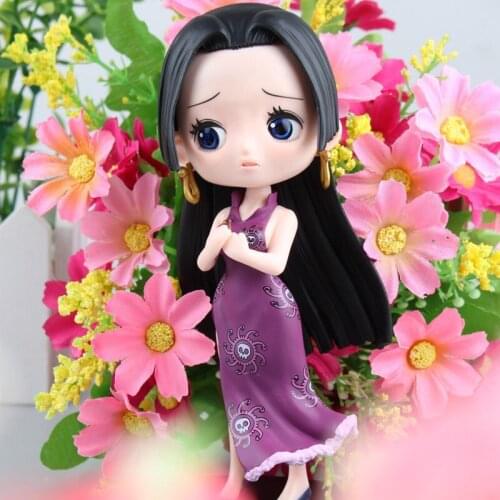 Anime One Piece Q Posket Boa Hancock Purple ver. Sexy PVC Action Figures Collection Toys Doll Girls Gift 14cm