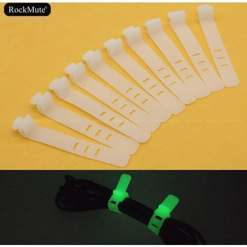 White Noctilucent Tension Strap Rubber Bandage Tie Up Tubing/Throttle/Brake Clutch Cables/Wires For KTM/Triumph/Suzuki Motorbike