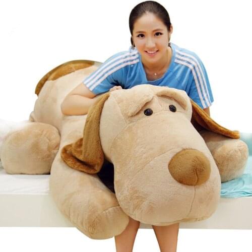 Jumbo long-eared dog plush toy big animals pillow cute sleeping dogs for children birthday Valentines Day gift 110cm 140cm