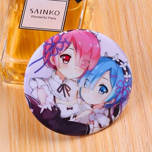 FFFPIN Japan Anime Cloth Badge Brooch Breastpin Pin Home Car Curtain Scarf Backpack Decor Coin Icon Broche Rem Ram Cosplay Prize