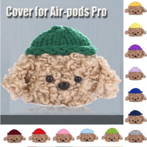 For AirPods Pro 2019 Case Knitted Lovely plush Anti-lost Earphone Protective Skin Cover Case for airpods 3 Anti-fall Fundas