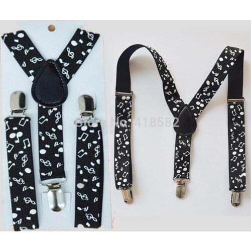 BD018-S sizeBaby Photo prop music note printing suspender for 1-8 years boys and girls Y-back braces free shipping