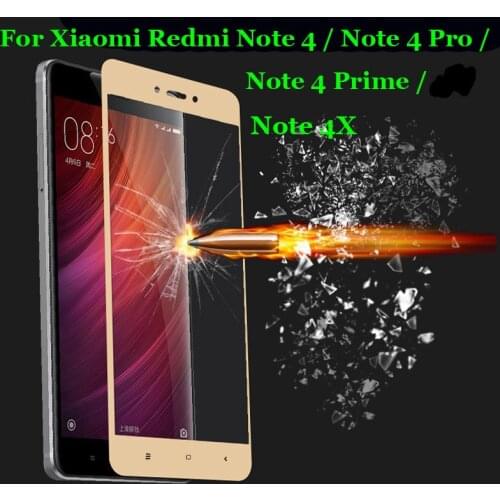 For Xiaomi Redmi Note4 / Note 4 Pro Prime / Note 4X 5.5" Full Coverage Tempered Glass 9H 2.5D Premium Screen Protector Film