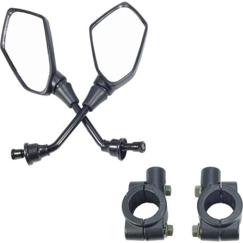 E0134 8mm 10mm Motorcycle Rearview Mirror Left Right Rear View Mirrors Housing Side Mirror For Yamaha Honda Suzuki Tricycle