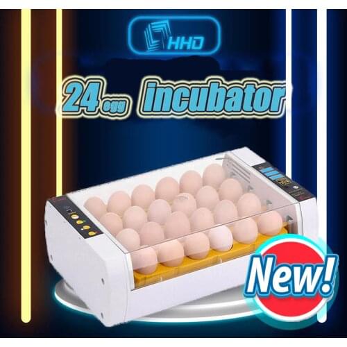 HHD Newest incubator Farm Automatic Chicken Egg Incubator Hatchery Equipment 24 eggs Machine Hatchers China Sale Quail Brooder