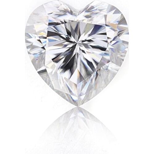 Heart Shape 5x5mm-12x12mm DEF White Color VVS Clarity Moissanite Loose Gemstones for Jewelry Making