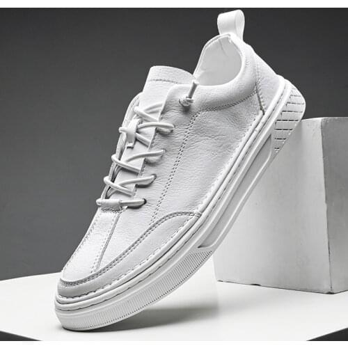 Classics Men Casual Shoes Outdoor Fashion Sneakers Lace Up Men Flats Leather black white Men Loafers Fast Free Shipping