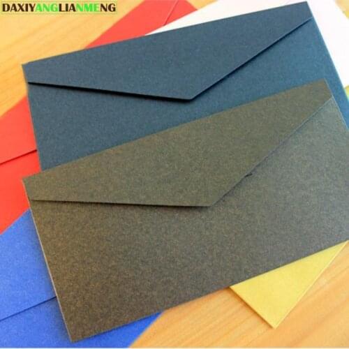 20pcs 22x11cm Western-style retro kraft paper envelopes upscale business invitation envelope decorated office