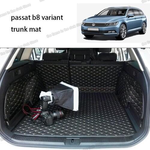 Leather Car Trunk Mat Cargo Liner for volkswagen passat B8 vw 2016 2017 2018 2019 2020 2021 2022 boot variant accessories gt