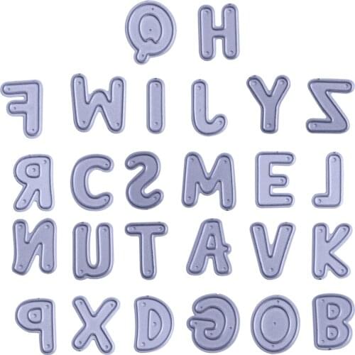 LETAOSK New 26pcs/Set DIY Capital English alphabet Letter Frame Cutting Dies Stencils Scrapbooking Embossing Card