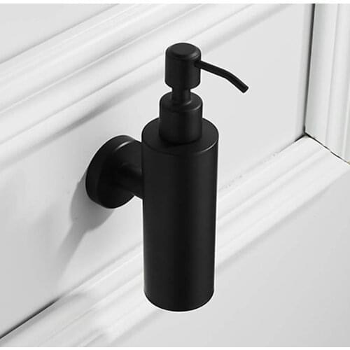 Leyden Circle Stainless Steel Soap Dispenser for Kitchen,Liquid Soaps Lotions Pump Press Bottle Black Finish