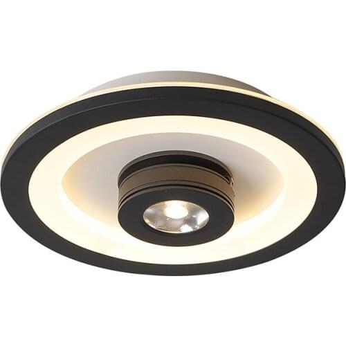 22cm Modern led chandelier for shop carridor lobby foyer white or black color 90-260V Round/Square chandelier