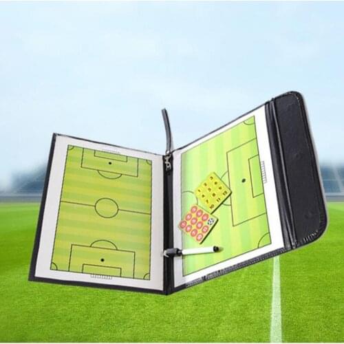 Portable Foldable Football Coaching Board Soccer Coaches Clipboard Tactical Magnetic Board Kit with Dry Erase Marker Pen