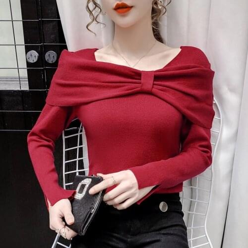 Soft Thick Winter Slim Pullovers Sweaters Women knitted Split Full Sleeve O-neck Elegant Chic Pullover Sweater 2020 New