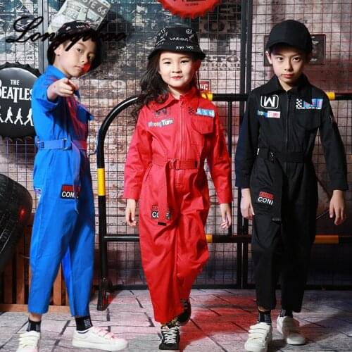 New children hip-hop street dance conjoined costumes childrens tooling clothes boys and girls jazz dance drums costumes