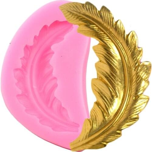 Feather Silicone Molds Wedding Leaves Cupcake Topper Fondant Cake Decorating Tools Candy Resin Clay Chocolate Gumpaste Moulds