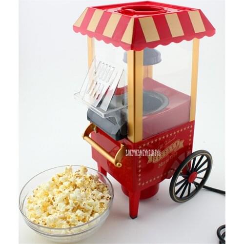 PM2800 Metal Non Toxic PP Vintage Mini Popcorn Machine Household Retro Popper Machine Small Classical Popcorn Maker 220V/110V