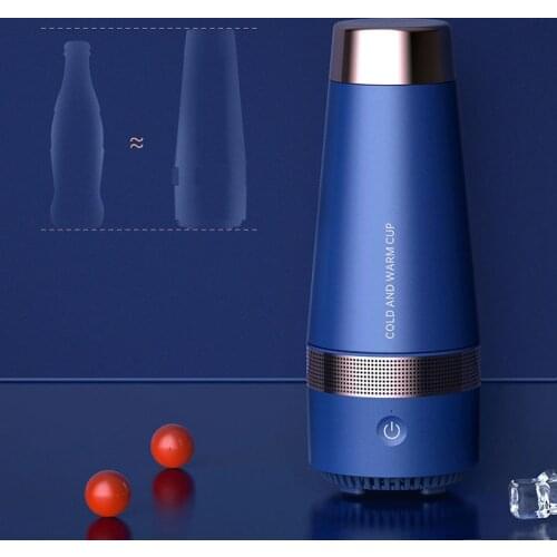 Portable USB Fast Cooling and Heating Cup Home Car Constant Temperature Travel Mugs Insulated Car Mugs in Blue