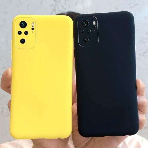 Plain Silicone Case For Xiaomi Redmi Note 10 Pro Max Phone Cases Redmi Note 10 Soft Cover Coque For Redmi Note 10s 10 Pro max