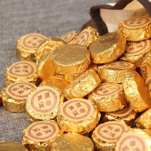 Made in 2003 Chinese Yunnan Old Ripe China Tea Health Care Pu'er Tea Small gold Cake For Weight Lose Green food Tea