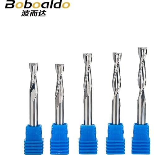 1PC 6mm 3A Top Quality 2 Flute Spiral router bits for wood CNC end mill carbide Tungsten milling cutters for wood fresa