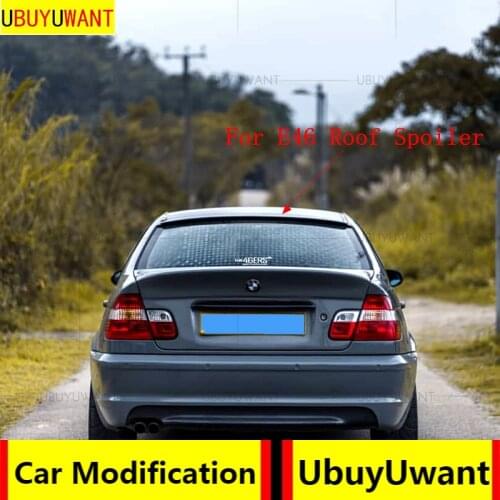 UBUYUWANT For E46 Spoiler BMW 3 Series 318i 320i 325i 328i Spoiler ABS plastic Material Car Rear Wing Color Roof Spoiler 98-06