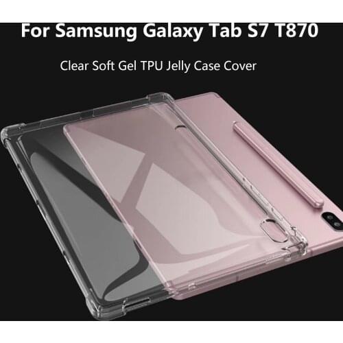 Slim Shockproof Air-Cushioned Soft TPU Gel Rubber Protective Back for For Samsung Galaxy Tab S7 T870 Case Cover