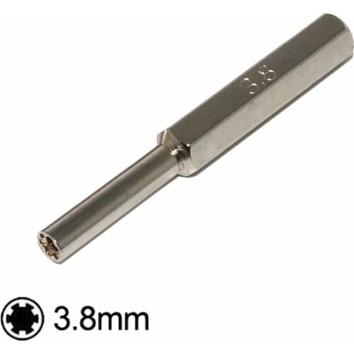 For Nintendo universal shredder screwdriver the length of the knife is 5cm and the sleeve is 3.8mm Security Bit
