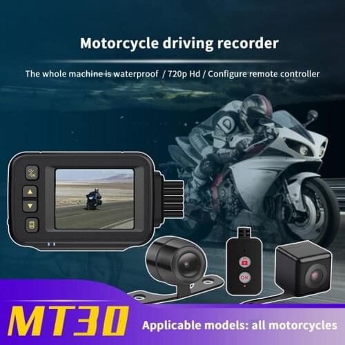 Motorcycle 720P DVR Dash Cam 2 Inch Screen Camera Special Front Rear Dual-lens IP67 Waterproof Recorder Night Vision G Sensor