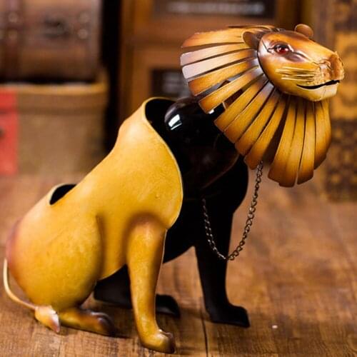 Cat/lion/leopard Wine Rack Wine Holder Shelf Metal Practical Sculpture Wine stand Home Decoration Interior Crafts Christmas Gift