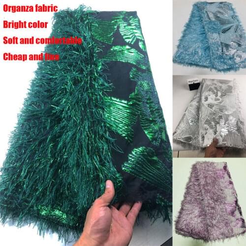 High quality lace nigerian lace fabric for women dress african organza lace fabric Nigerian Mesh Laces Fabrics COP-0012
