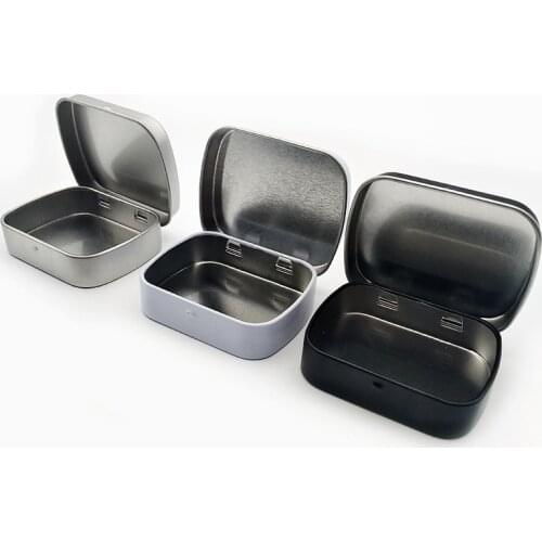 1pcs Mini Iron Box Slide Cover Storage Box Wedding Jewelry Pill Cases Portable Tin Boxes Empty sealed jar Container Jar cans