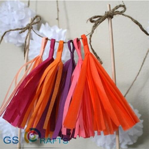 10 bag DIY Party Birthday Wedding Decoration Crafts Tissue Paper Tassels Garland Paper Pom Flowers Balls