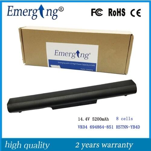 14.4V 5200mAh New Laptop Battery for HP Pavilion Sleekbook 14 15 VK04 HSTNN-YB4D HSTNN-DB4D 694864-851
