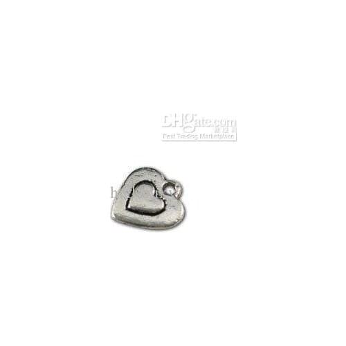 1800pcs Tibetan silver heart charm A11091