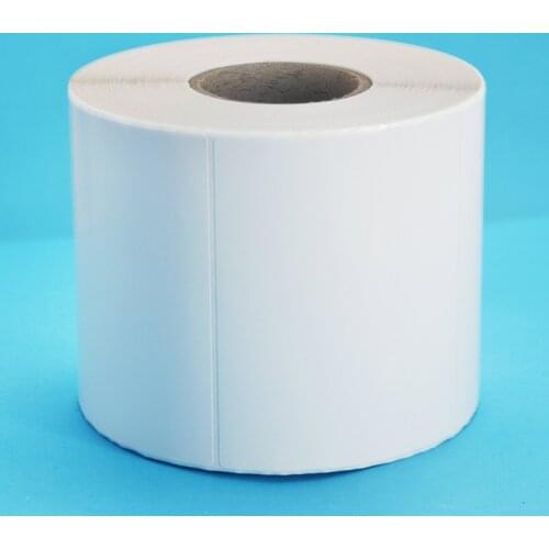 80mm*80mm*500pcs transfer label sticker blank printing adhesive paper 500 sheet per roll with 40mm core