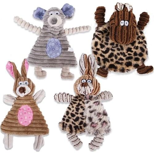 9 Colors Gnawing Dog Plush Squeak Toys Pet Toy Durable 100% Natural Cotton Plush Chewing Toys For Dog Clean Teeth Toy