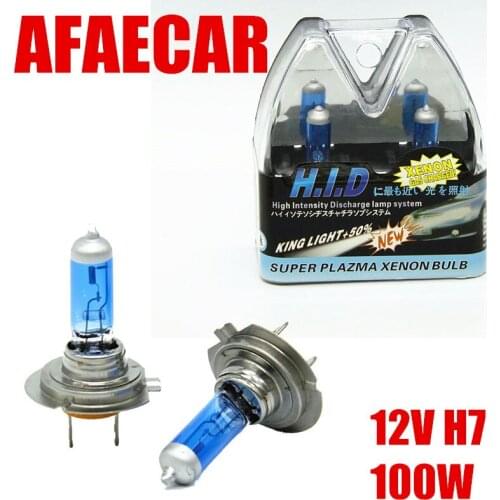 AFAECAR Headlight Bulb Halogen Xenon Filled Super Bright H7 Fog Light